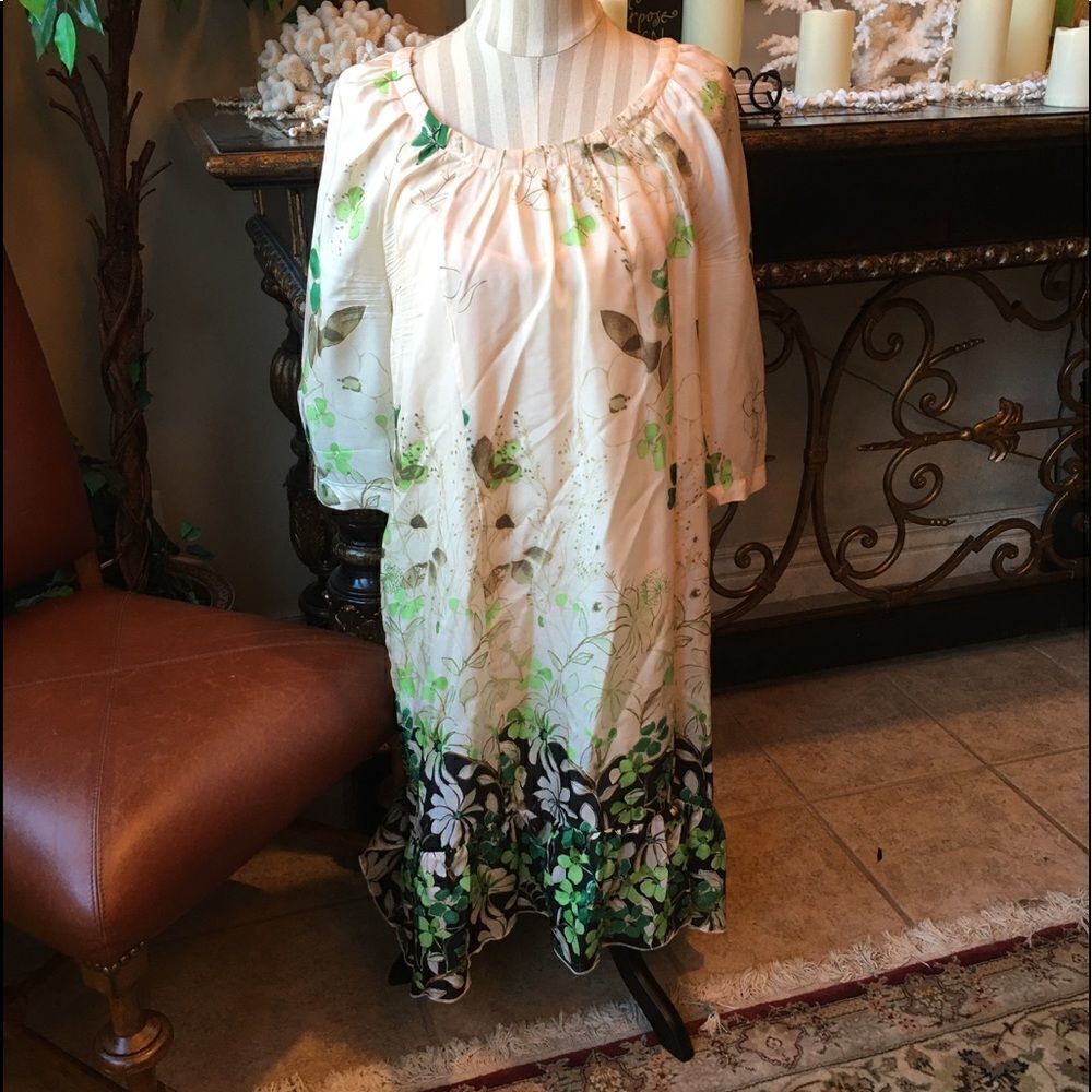 ANTHROPOLOGIE SILK Dress w Slip
